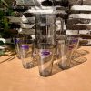 Delisoga® Premium 7-Piece Colored Glass Water & Drink Serving Set 6 Gl