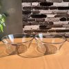Delisoga® Set of 2 Microwaveable Round Large Serving Glass Bowls 10 In