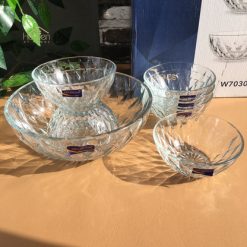 Delisoga® 7-Piece Clear Glass Ice Cream & Fruit Serving Set – Elegant 2