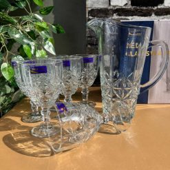 Delisoga® Vine Water Set 7-Piece Glass Water and Serving Set 6 Glasses 3