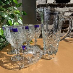 Delisoga® Vine Water Set 7-Piece Glass Water and Serving Set 6 Glasses 1