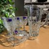 Delisoga® Vine Water Set 7-Piece Glass Water and Serving Set 6 Glasses