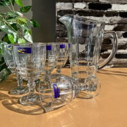 Delisoga® Vine Water Set 7-Piece Glass Water and Serving Set 6 Glasses 4