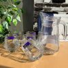 Delisoga® Premium 7-Piece Textured Glass Water and Serving Set 6 Glass