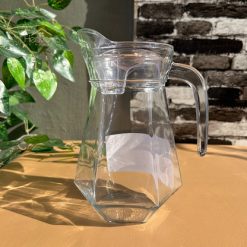 Delisoga® Premium 7-Piece Textured Glass Water and Serving Set 6 Glass 3