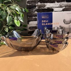 Delisoga® 7-Piece Colored Glass Ice Cream & Fruit Serving Set – Premiu 5