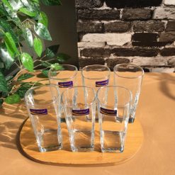 Delisoga® Water Glasses Clear Glass Set Of 6 280 ML Dessert Glass 5