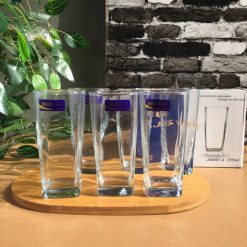 Delisoga® Water Glasses Clear Glass Set Of 6 280 ML Dessert Glass 2