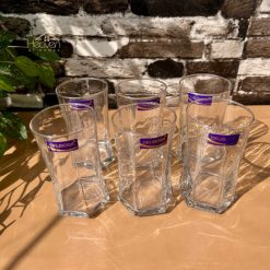 Delisoga® 330 ml Transparent Crystal Clear Drinking Glasses Set of 6 2