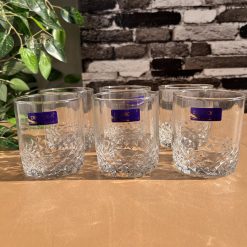 Delisoga® Set of 6 Beautiful Water Glasses Transparent Drinking Glass