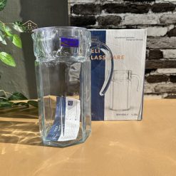 Delisoga® Premium 1.8-Liter Glass Serving Jug – Elegant Pitcher for Be 3