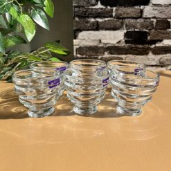 Delisoga® Set of 6 Transparent Clear Glass Coffee & Tea Mugs – 210ml E 3