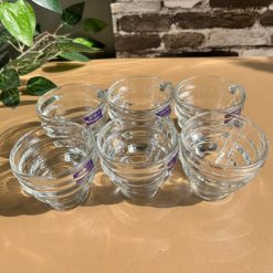 Delisoga® Set of 6 Transparent Clear Glass Coffee & Tea Mugs – 210ml E 4