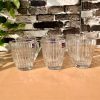 Delisoga® Set of 6 Clear Glass Coffee & Tea Mugs – 250 ml Elegant Gree