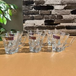 Delisoga® Set of 6 Clear Glass Coffee & Tea Mugs – 155 ml Elegant Cup 2