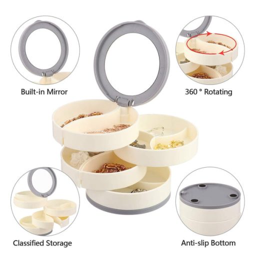 4 Layer Round Rotating Organizer