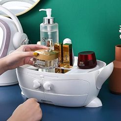 Cosmetic Organizer With LED Light Mirror