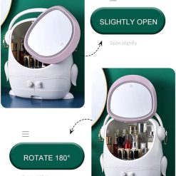 Cosmetic Organizer With LED Light Mirror
