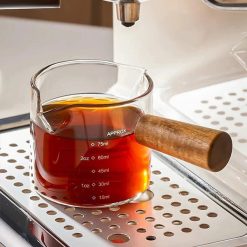 Espresso Measuring Cup With Wooden Handle