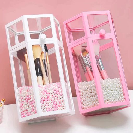 Glass Pearl Brush Holder