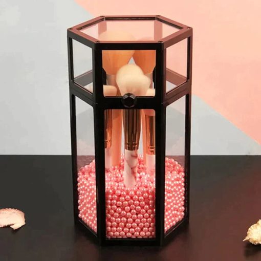 Glass Pearl Brush Holder