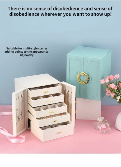 Leather Drawer Jewelry Organizer