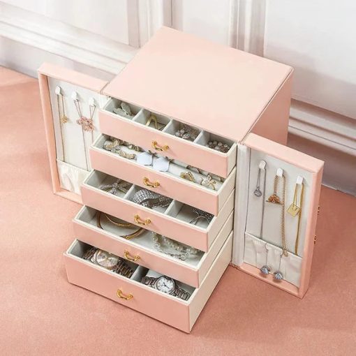 Leather Drawer Jewelry Organizer