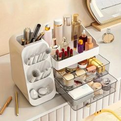 Luxury Cosmetic Box With Makeup Brush Organizer