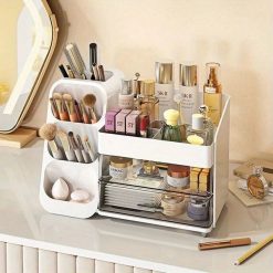 Luxury Cosmetic Box With Makeup Brush Organizer
