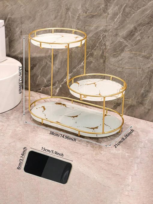 Luxury Style 3 Layer Cosmetic Tray Organizer