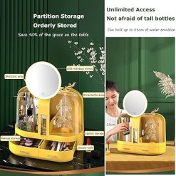 Makeup Drawer Organizer With Mirror LED Light