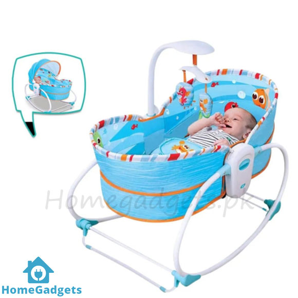 Mastela 5 in 1 Rocker Bassinet - Blue 2 Mastela 5 in 1 Rocker Bassinet - Blue