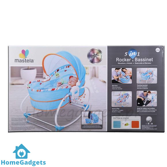 Mastela 5 in 1 Rocker Bassinet - Blue 1 Mastela 5 in 1 Rocker Bassinet - Blue