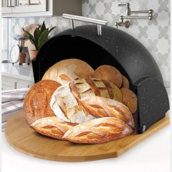 Modern Premium Bread Box Black 2