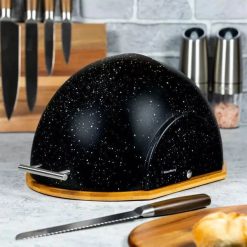 Modern Premium Bread Box Black