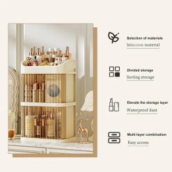 Multi-Layer Compartments Acrylic Cosmetic Organizer
