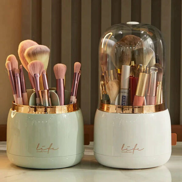 Rotating Makeup Brush Organizer