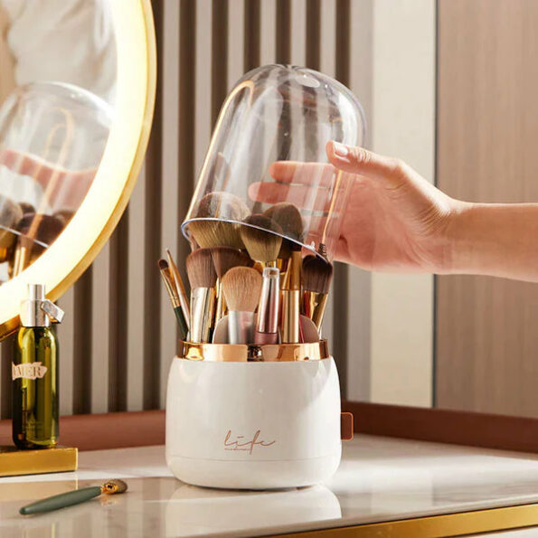 Rotating Makeup Brush Organizer
