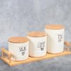 Modern Design Sugar Tea and Coffee Jar Set