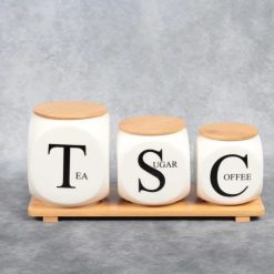 Modern Design Sugar Tea and Coffee Jar Set