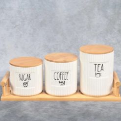 Modern Design Sugar Tea and Coffee Jar Set