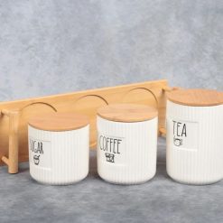 Modern Design Sugar Tea and Coffee Jar Set