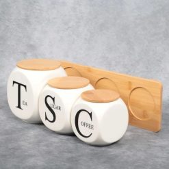 Modern Design Sugar Tea and Coffee Jar Set