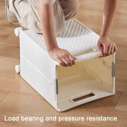 Double Laundry Baskets with Wheels and Handle