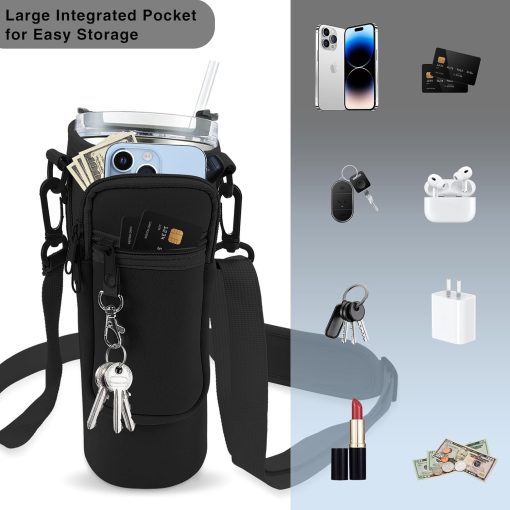 Stanley Tumbler Carrier Bag with Phone Pocket with Handle Water Bottle Holder Pouch - Image 4