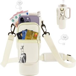 Stanley Tumbler Carrier Bag with Phone Pocket with Handle Water Bottle Holder Pouch