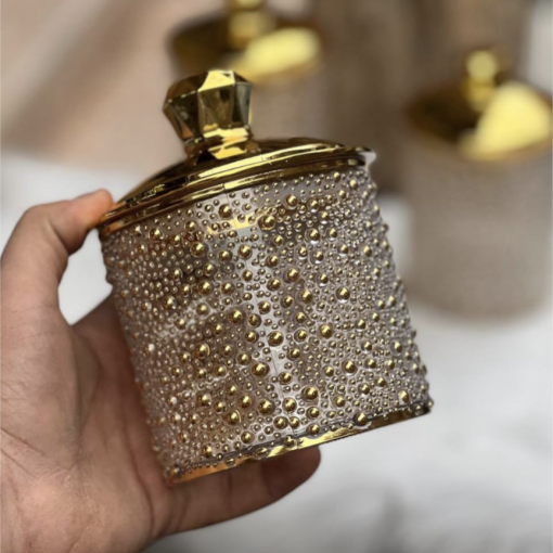 Premium Golden Airtight Jars Set 3 Pcs - Image 4