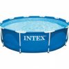 Intex 28200 Round Metal Frame Pool 10ft X 30in