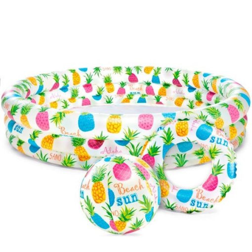 Intex Pineapple Ball And Ring Splash Pool (132 cm x 28 cm) – 59469