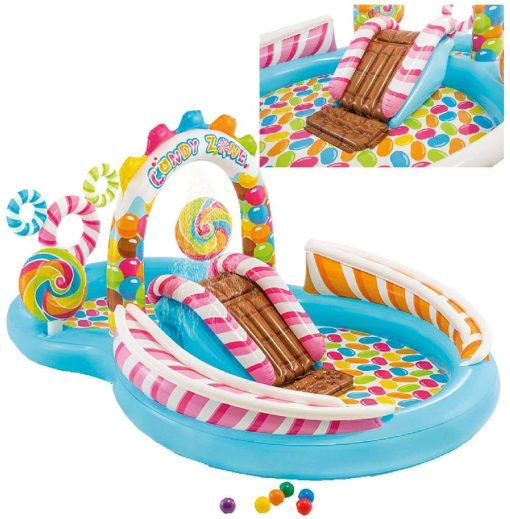 Intex Candy Zone Play Centre Pool With 6 Balls ( 9’8″X6’3″X4’3″ ) – 57